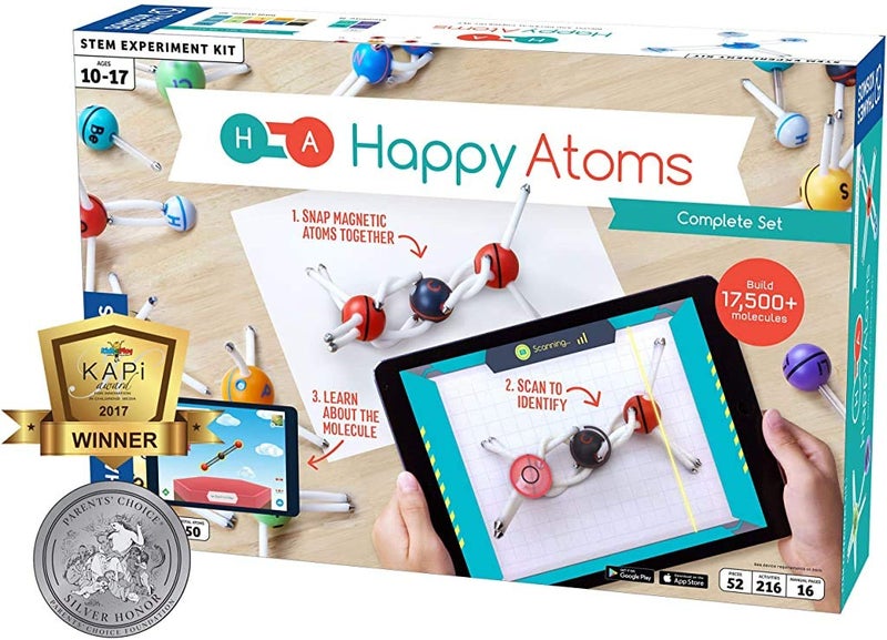 Thames & Kosmos Happy Atoms Magnetic Molecular Modeling Complete Set | Intro to Atoms, Molecules, Bonding, Chemistry | Create Thousands of Molecules, 216 Activities, Plus Free Educational App for iOS, Android - Image 1